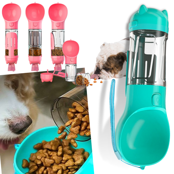 Bouteille distributrice d'eau et de nourriture pour animaux