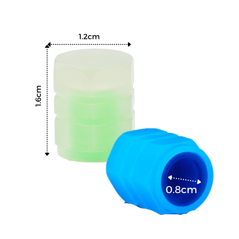 4 Bouchons de valves lumineux pour voitures
