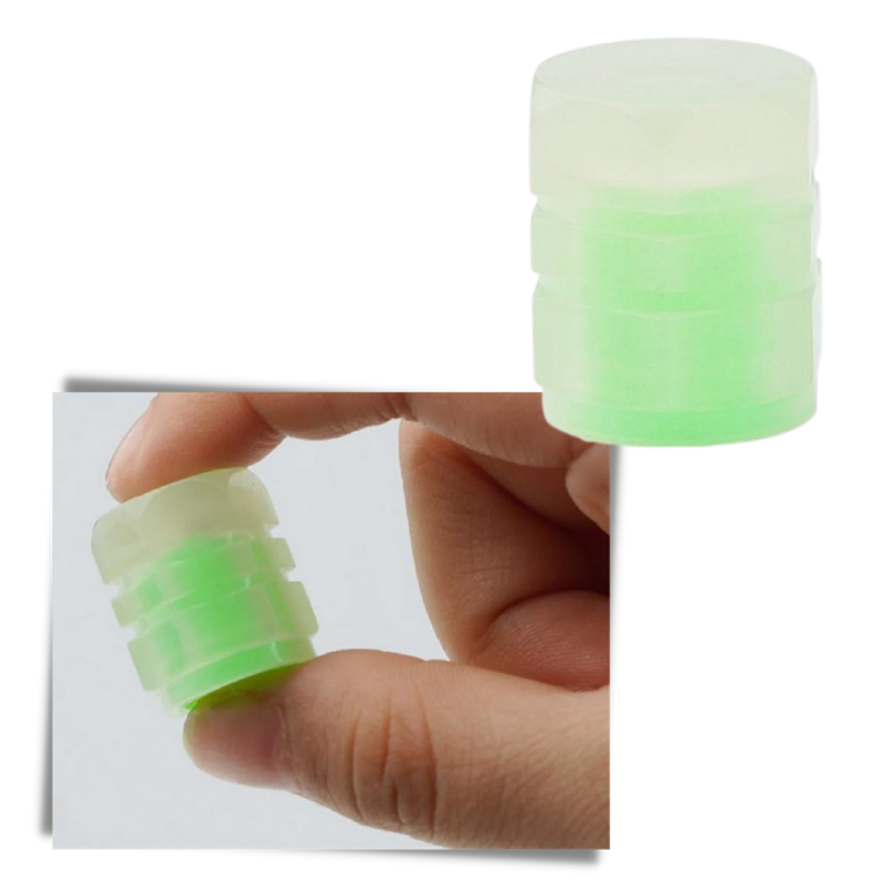 4 Bouchons de valves lumineux pour voitures