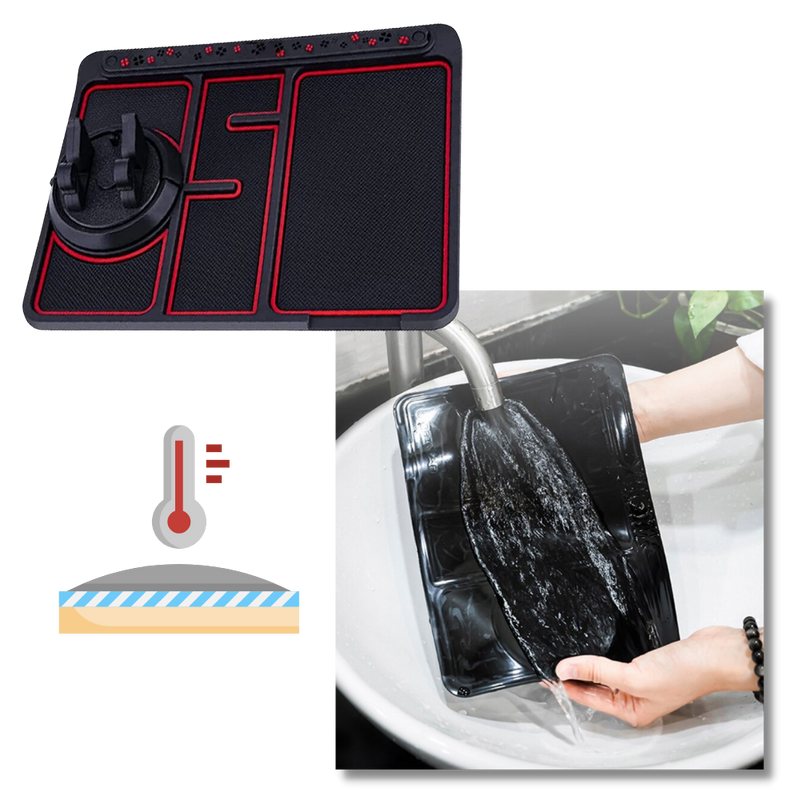 Tapis antidérapant et support de téléphone pour voiture