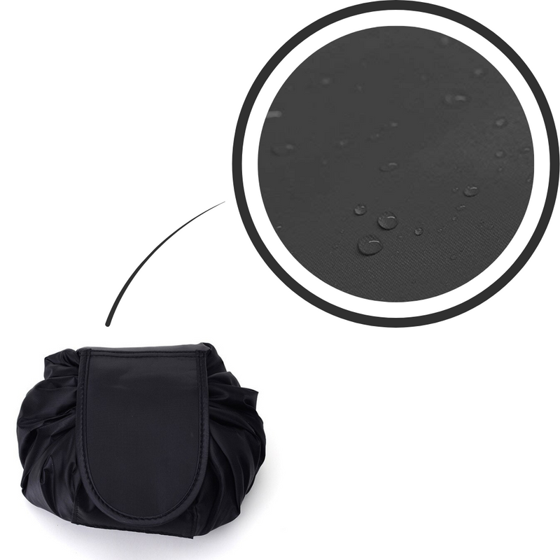 Pochette à maquillage pliable avec cordon de serrage
