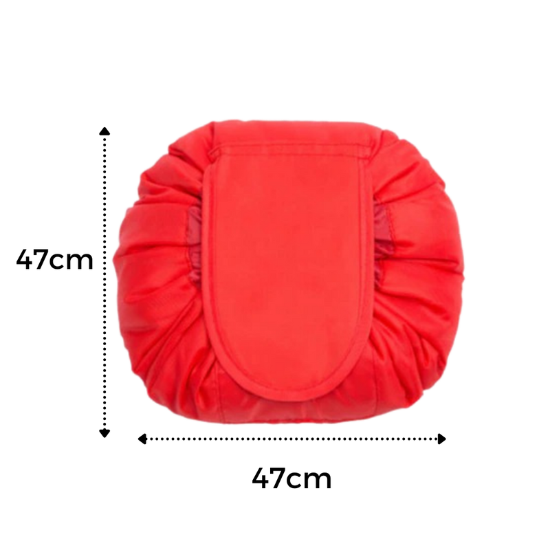 Pochette à maquillage pliable avec cordon de serrage