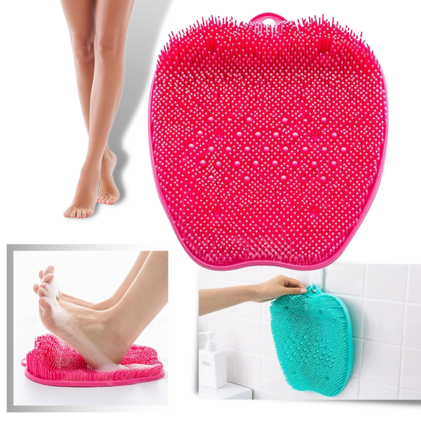 Tapis de douche nettoyant et exfoliant pour le massage des pieds