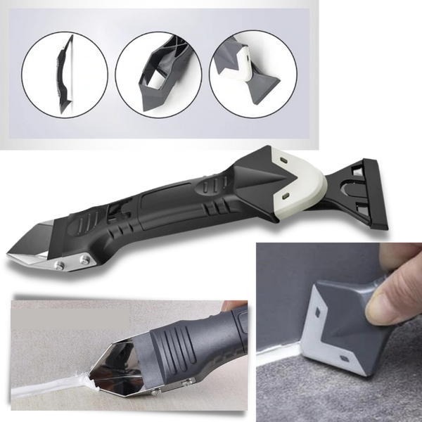 Outil de calfeutrage et de grattage multi-matériaux