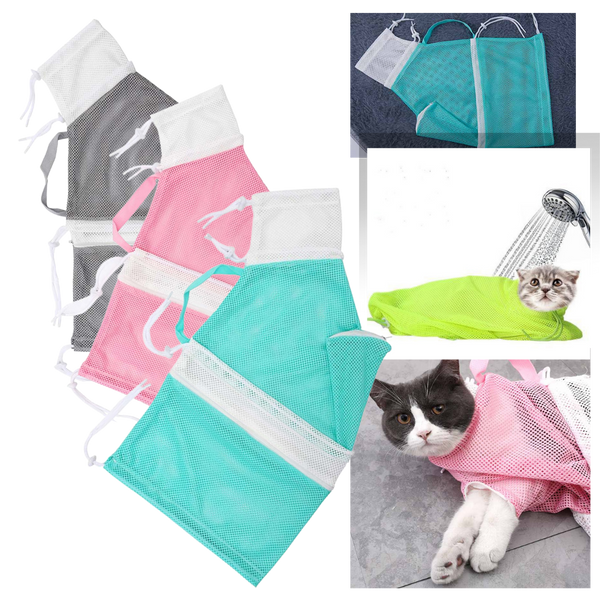 Sac en filet multifonctionnel pour le toilettage des animaux de compagnie