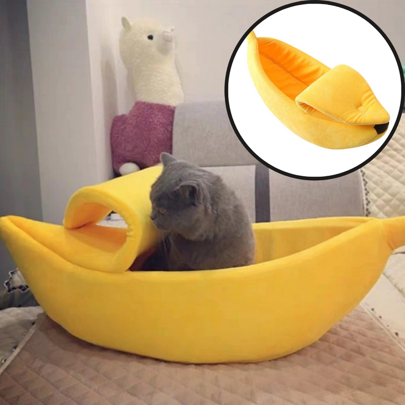Lit pour animaux de compagnie en forme de banane