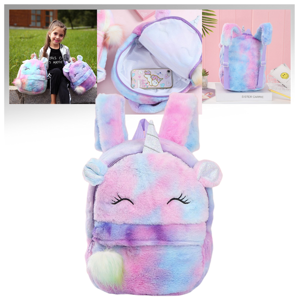 Sac à dos de Licorne en peluche pour filles