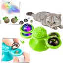 Jouet pour chat "moulin à vent rotatif" avec brosse