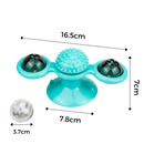 Jouet pour chat "moulin à vent rotatif" avec brosse