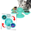 Jouet pour chat "moulin à vent rotatif" avec brosse