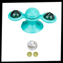 Jouet pour chat "moulin à vent rotatif" avec brosse