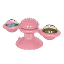 Jouet pour chat "moulin à vent rotatif" avec brosse