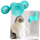 Jouet pour chat "moulin à vent rotatif" avec brosse