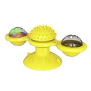 Jouet pour chat "moulin à vent rotatif" avec brosse