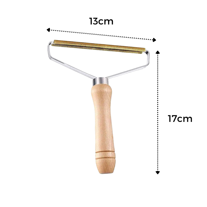 Brosse pour poils d'animaux en bois
